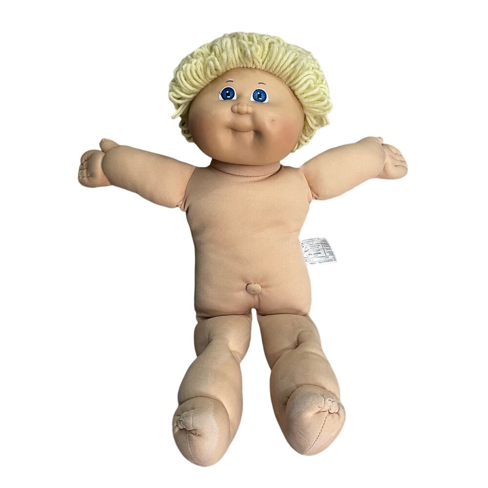 Vintage Cabbage Patch Kids Doll Short Blonde Hair Blue Eyes‎